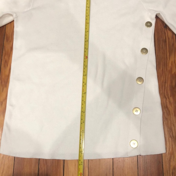 White cable knit crew neck sweater - Picture 6 of 7